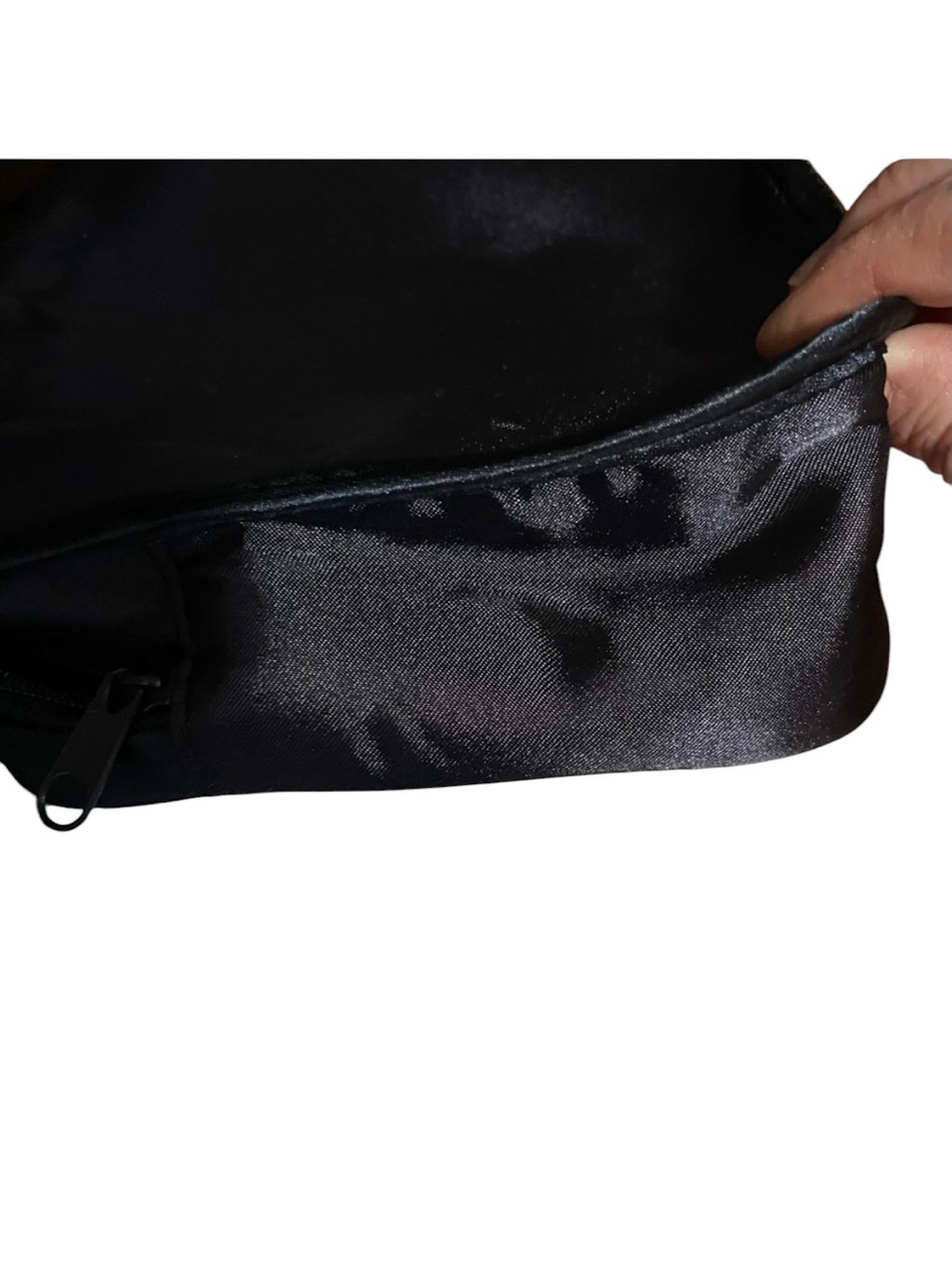 ✨ Vintage Christian Dior Parfums Black Satin Cosmetic Bag Vanity/Beauty Case - Picture 12 of 13